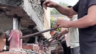 They're moving an entire house.