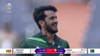 Hasan Ali strikes early for Pakistan CWC23  Pakistan vs. Sri Lanka ICC World Cup 2023 (Men's) ODI Match