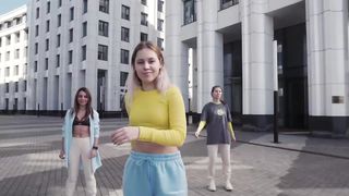 Girls dance the Shuffle beautifully