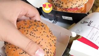 Chicken Crisp Burger Yummy and Funny