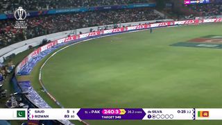 Rizwan collapses with cramp as he hits huge six  SL v PAK  CWC23
