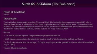 Surah At-Tahreem (The Prohibition)_ Arabic and English translation.