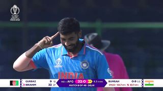 Bumrah gets Ibrahim to nick one behind the wicket  CWC23 (India Vs. Afghanistan)
