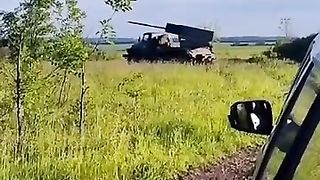 Ukraine Russia War | Misfired Grad Rocket, Allegedly Ukrainian Launcher - UA POV | RCF