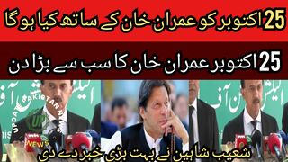 October 24 Good news for Imran Khan? Imran Khan is being released on October 24? Shoaib Shaheen gave a big news