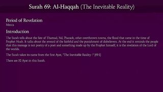 Surah Al-Haqqah (The Inevitable Reality)_ Arabic and English translation.