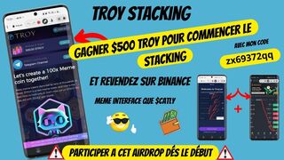 Troy Stacking | Stacker 500 $Troy Et Revendre Sur Binance