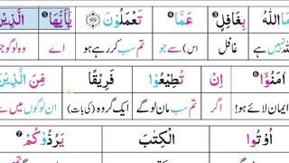 قرآن کریم مکمل حروف تہجی سے ملکر پڑھیں تاکہ آسانی ہو