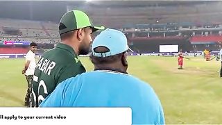 Babar Azan with ground staff