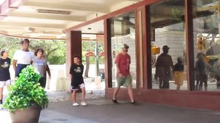 Various reactions of street trickster passersby