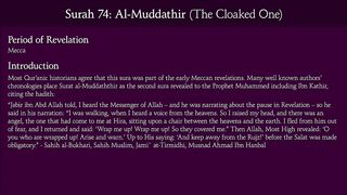 Surah Al-Muddathir (The Cloaked One)_ Arabic and English translation.
