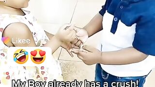 My boy is already crushing on someone