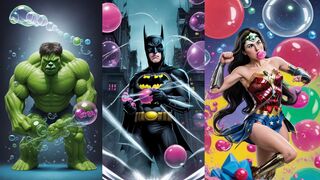 SUPERHEROES PLAY BUBBLES