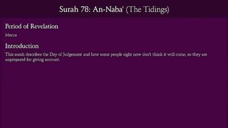 Surat An-Naba (The Tidings)_ Arabic and English translation.