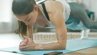Beautiful woman doing yoga