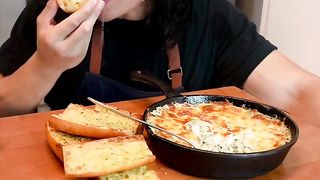 Different take on a creamy spinach dip. Made with banana heart instead of artichoke