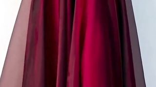 Party wear red maxi frock