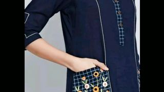 Latest trendy pocket style kurta