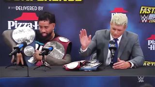 Wrestling | Unforgettable Moments: Cody Rhodes and Jey Uso at a Tipsy Post-PPV Press Con | FunFM