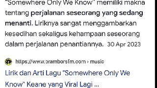 somewhere only we know
