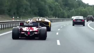 Formula Car on a Public Highway in the Czech Republic 1:22