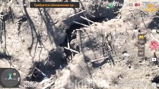Russia Ukraine War | Russian FPV Drone Follows Ukrainian Soldier into Dugout and Explodes | RCF