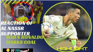 Supporter's reaction when Ronaldo marks goal
