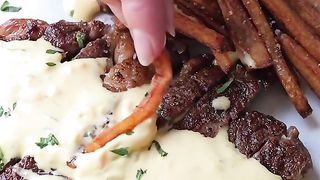 Steak friets with bearnaise sauce made