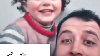 father and cute daughter