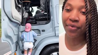 Little baby driving a truck ???? #fypシ゚viralシ #viralvideo #views