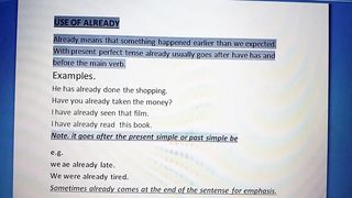 Use of Already | how to use Already in English sentences