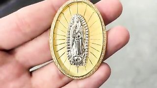 Real Gold Virgin Mary Pendants