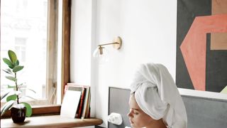 "Grace and Elegance: A Woman's Beauty Ritual"