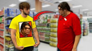 Wearing Shirts with Strangers Faces on Them Prank