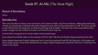 Surat Al-Ala (The Most High)_ Arabic and English translation.