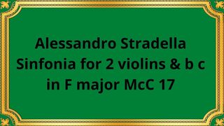 Alessandro Stradella  Sinfonia for 2 violins & b c in F major McC 17