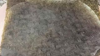 Vegan fish skin air fried seaweed rice paper