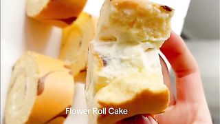 Flower roll cake