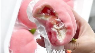 Peach mochi.