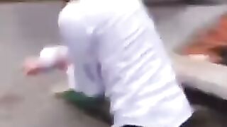 Skateboarder breaks his arm