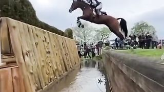 brother watch the horse jump