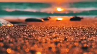 beautiful atmosphere in the morning on the beach