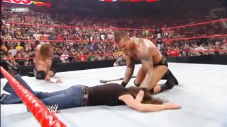 Randy vs triple h big fight