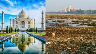 Famous landmarks zoomed out