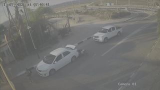 Israel-Hamas War_CCTV catches two women caught in a shootout. #funny