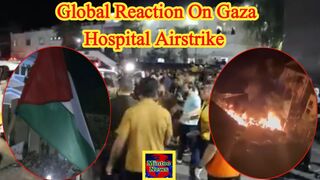 Global reaction on Gaza hospital airstrike