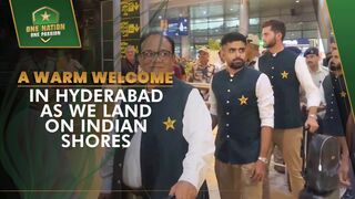 A warm welcome in Hyderabad as we land on Indian shores | #CWC23 #WeHaveWeWill | PCB | MA2A