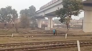 A shunting locomotive