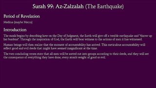 Surah Az-Zalzalah (The Earthquake)_ Arabic and English translation.