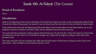 Surah Al-Adiyat (The Courser)_ Arabic and English translation.